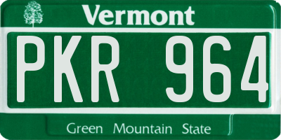 VT license plate PKR964
