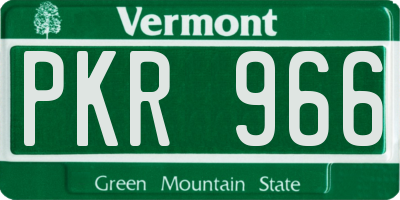 VT license plate PKR966