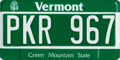 VT license plate PKR967