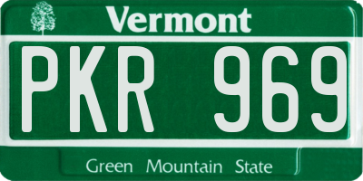 VT license plate PKR969