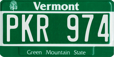 VT license plate PKR974
