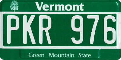VT license plate PKR976