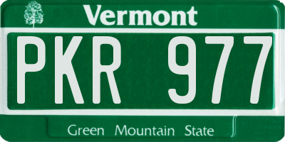 VT license plate PKR977