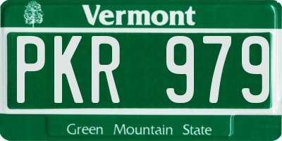 VT license plate PKR979
