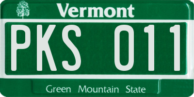 VT license plate PKS011