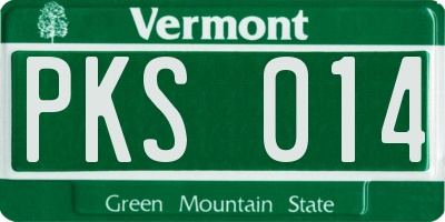 VT license plate PKS014