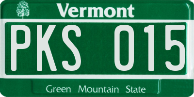 VT license plate PKS015