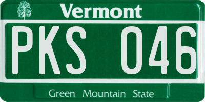 VT license plate PKS046
