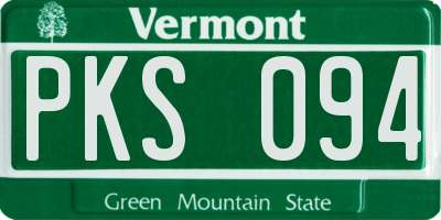 VT license plate PKS094