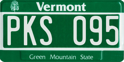 VT license plate PKS095