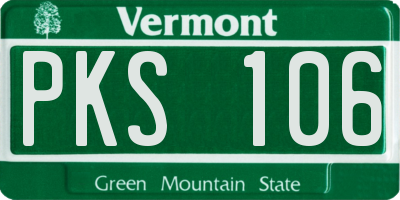 VT license plate PKS106