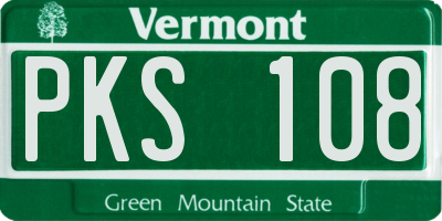 VT license plate PKS108