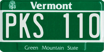 VT license plate PKS110