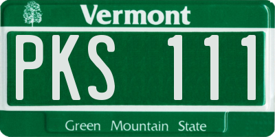 VT license plate PKS111