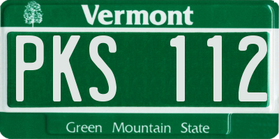 VT license plate PKS112