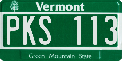 VT license plate PKS113