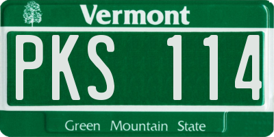 VT license plate PKS114