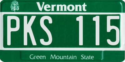 VT license plate PKS115