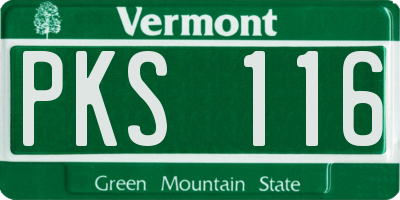 VT license plate PKS116