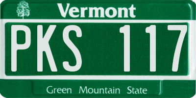 VT license plate PKS117