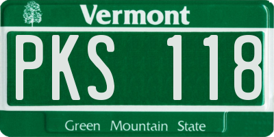 VT license plate PKS118