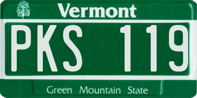 VT license plate PKS119