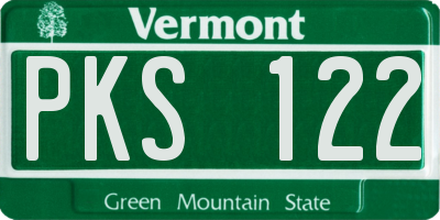 VT license plate PKS122
