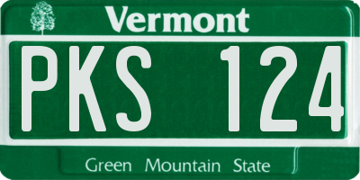 VT license plate PKS124