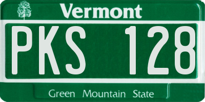 VT license plate PKS128