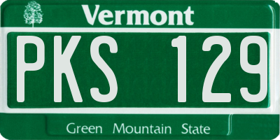 VT license plate PKS129