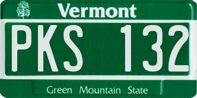 VT license plate PKS132