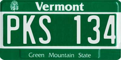 VT license plate PKS134