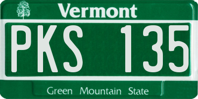 VT license plate PKS135