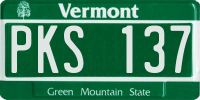VT license plate PKS137