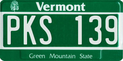 VT license plate PKS139