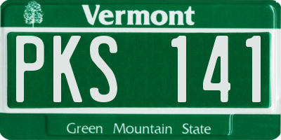 VT license plate PKS141