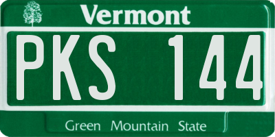 VT license plate PKS144
