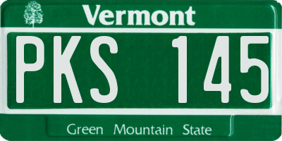 VT license plate PKS145