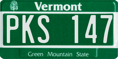 VT license plate PKS147