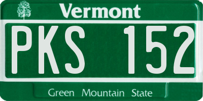 VT license plate PKS152