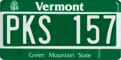 VT license plate PKS157