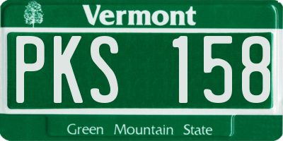 VT license plate PKS158