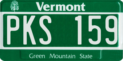 VT license plate PKS159
