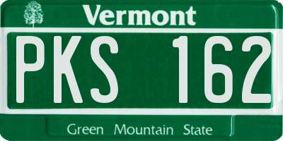 VT license plate PKS162