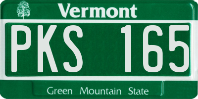 VT license plate PKS165