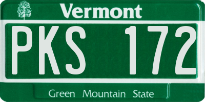 VT license plate PKS172