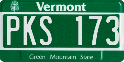 VT license plate PKS173