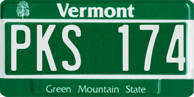 VT license plate PKS174