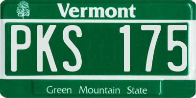 VT license plate PKS175