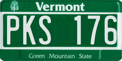 VT license plate PKS176